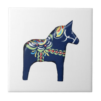 Blue Dala Horse Tile, links Fliese