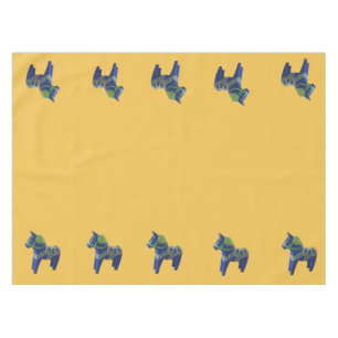 Blue Dala Horse Tischdecke