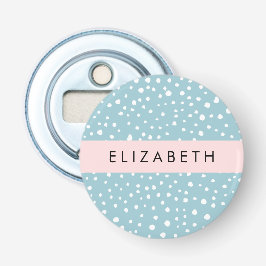 Blue Dalmatiner Spots, Dalmatiner Punkte, Ihr Name Flaschenöffner