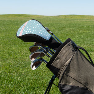 Blue Dalmatiner Spots, Dalmatiner Punkte, Ihr Name Golf Headcover