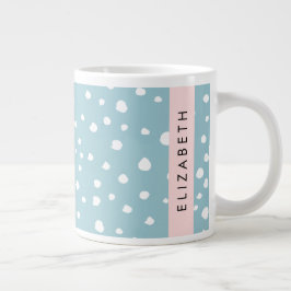 Blue Dalmatiner Spots, Dalmatiner Punkte, Ihr Name Jumbo-Tasse