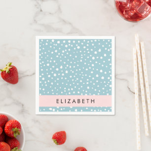 Blue Dalmatiner Spots, Dalmatiner Punkte, Ihr Name Serviette