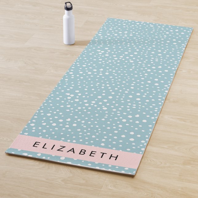 Blue Dalmatiner Spots, Dalmatiner Punkte, Ihr Name Yogamatte (Beispiel)