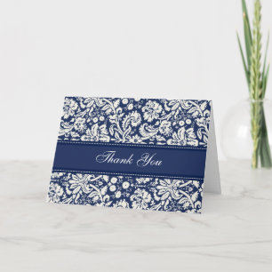 Blue Damask Baby Showherberge Danke