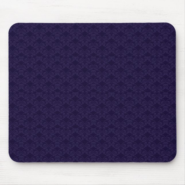 Blue Damask Bows Mousepad (Vorne)