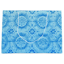 Blue Damask Geschenktasche