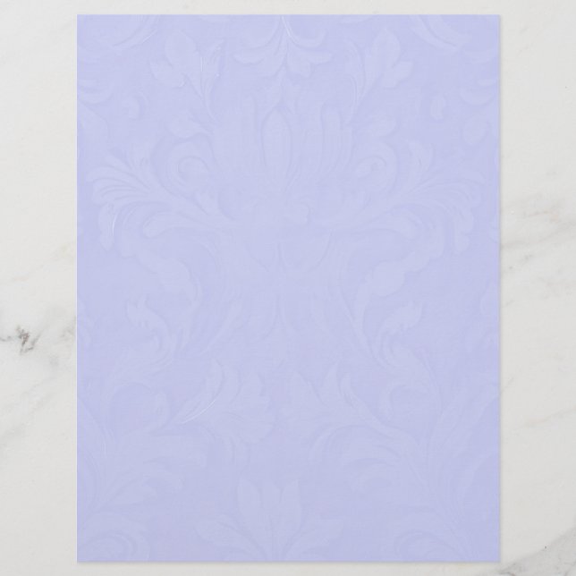 Blue Damask Letterhead Briefbogen (Vorderseite)