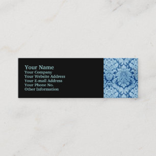 BLUE DAMASK MINI VISITENKARTE