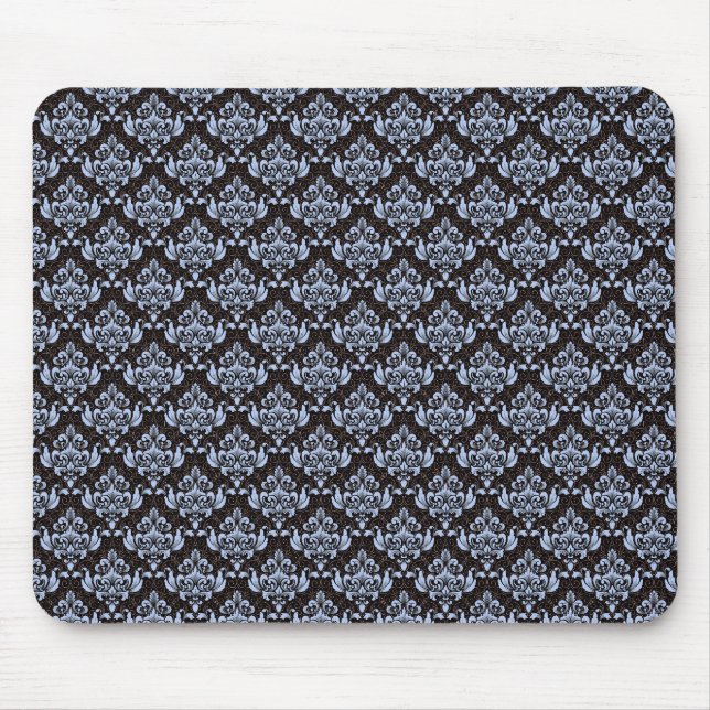 Blue Damask Mousepad (Vorne)