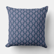 Blue Damask Sofa Cushion