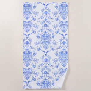 Blue Damask Strandtuch
