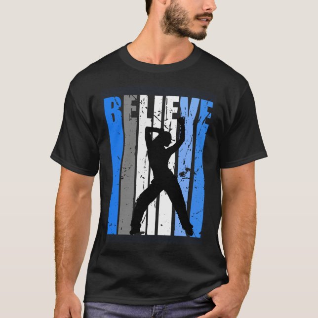 Blue Dance Team Dancing Dancer Believe Motivating  T-Shirt (Vorderseite)