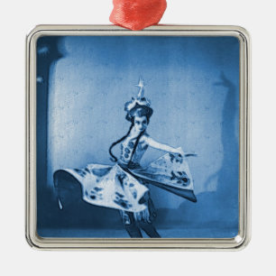 Blue Dancer Digital Art Ornament Aus Metall