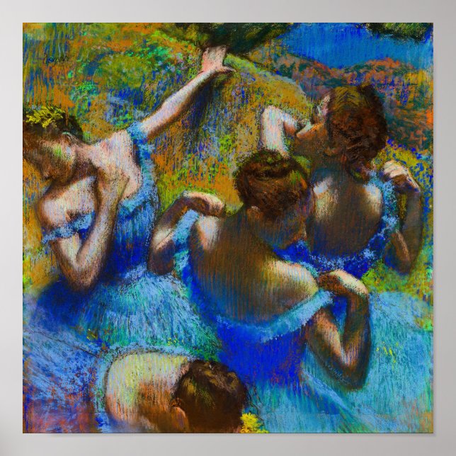 Blue Dancers von Edgar Degas Poster (Vorne)
