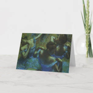 Blue Dancers von Edgar Degas, Vintager Impressioni Karte