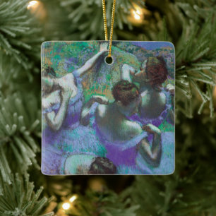 Blue Dancers von Edgar Degas, Vintager Impressioni Keramikornament