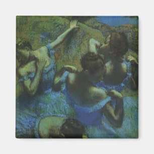 Blue Dancers von Edgar Degas, Vintager Impressioni Magnet