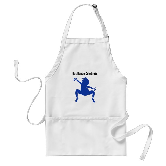 Blue Dancing Kokopelli Schürze (Vorne)