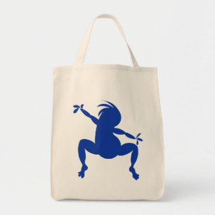 Blue Dancing Kokopelli Tragetasche