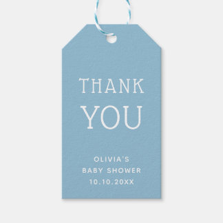 Blue Danke Baby Dusche | Minimalistisch Nautic Geschenkanhänger