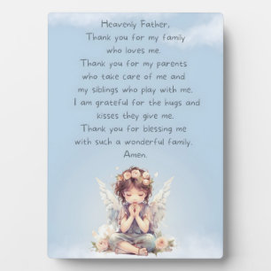 Blue Danke Child Prayer Tabletop Plaque Fotoplatte