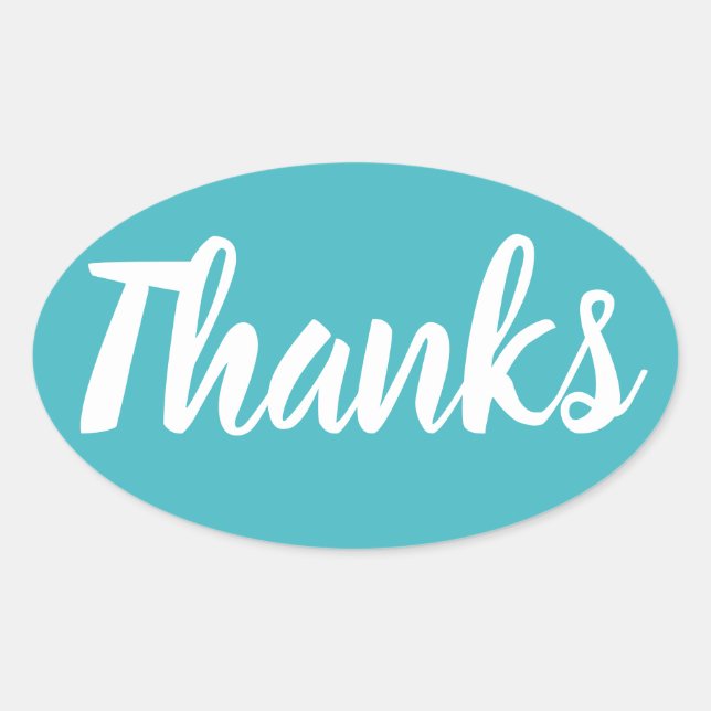 Blue Dankeschön an einfache Visitenkarte Ovaler Aufkleber (Vorderseite)