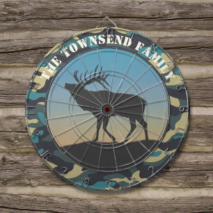 Blue Dart Board für Elch und Camouflage Dartscheibe