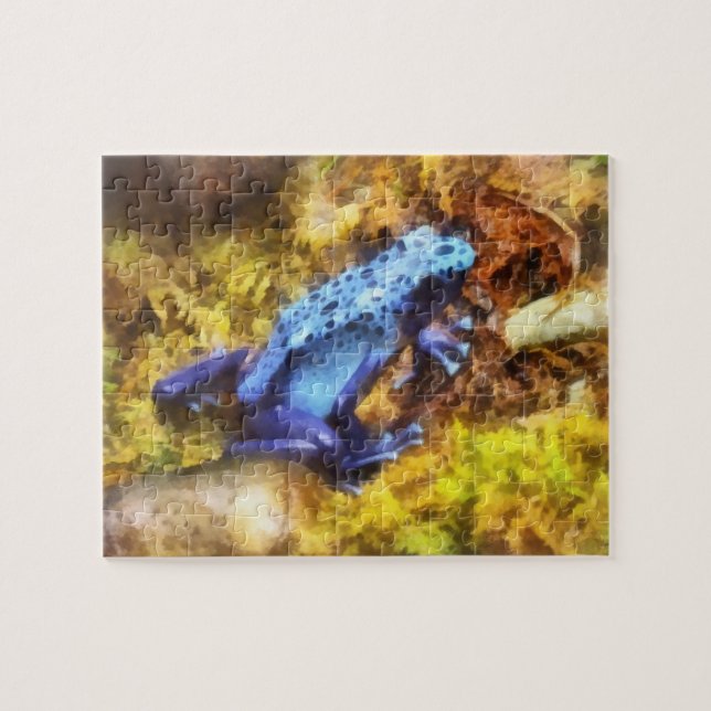Blue Dart Frog Puzzle (Horizontal)