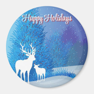 Blue Day mit Rentier Magnet