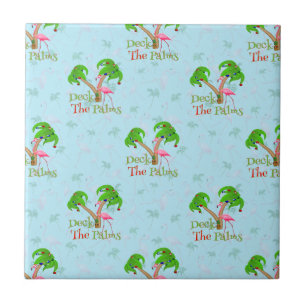 Blue Deck The Palms Tropical Christmas Santa Flami Fliese
