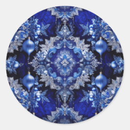 Blue Decoration Ornaments Holiday Sticker
