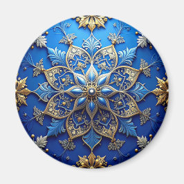 Blue Decorative Christmas Holiday Magnet