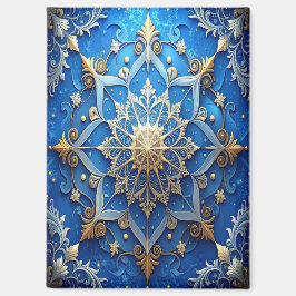 Blue Decorative Christmas Holiday Magnet
