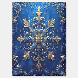 Blue Decorative Christmas Holiday Magnet