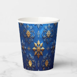 Blue Decorative Christmas Holiday Paper Cups Pappbecher