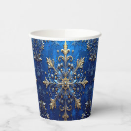 Blue Decorative Christmas Holiday Paper Cups Pappbecher