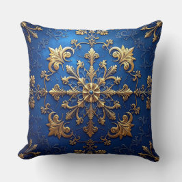Blue Decorative Christmas Throw Pillow Kissen