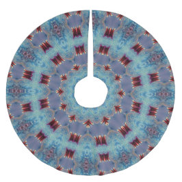 Blue Decorative Christmas Tree Skirt Polyester Weihnachtsbaumdecke