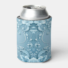 Blue Decorative Floral Can Cooler Dosenkühler