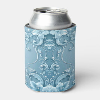 Blue Decorative Floral Can Cooler Dosenkühler