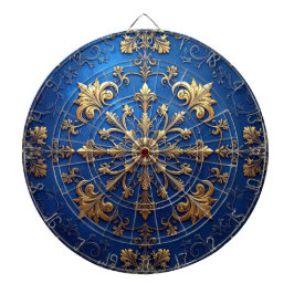 Blue Decorative Floral Dartboard Dartscheibe