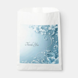 Blue Decorative Floral Favor Bag Geschenktütchen