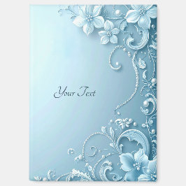 Blue Decorative Floral Magnet