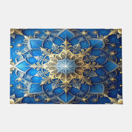 Blue Decorative Holiday Doormat Fußmatte
