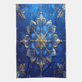 Blue Decorative Holiday Kitchen Towel Geschirrtuch