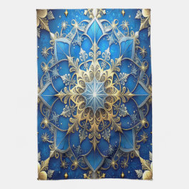 Blue Decorative Holiday Kitchen Towel Geschirrtuch