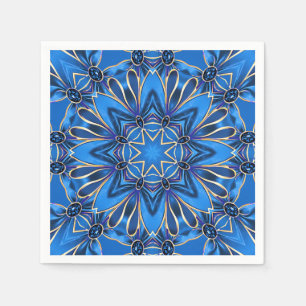 Blue Decorative Holiday Napkin Serviette