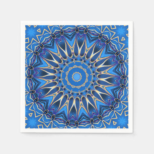 Blue Decorative Holiday Napkin Serviette
