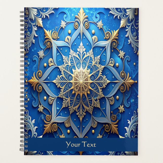 Blue Decorative Holiday Planer (Vorderseite)