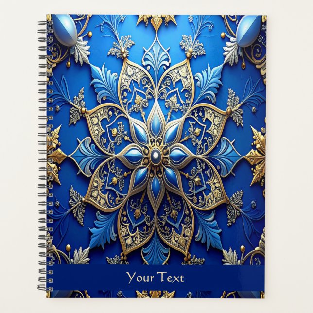 Blue Decorative Holiday Planner Planer (Vorderseite)